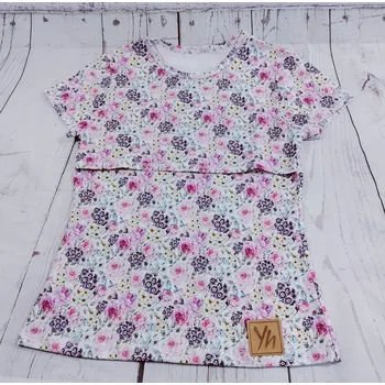 Dámské tričko Yháček Kojicí tričko NEW Basic Yháček, květinové Velikost:: S