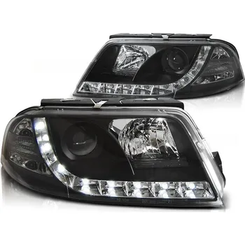 Přední světlomet Tuning Tec Přední světla s denním svícením VW PASSAT 3BG 09.00-03.05 TRU DRL ČERNÉ