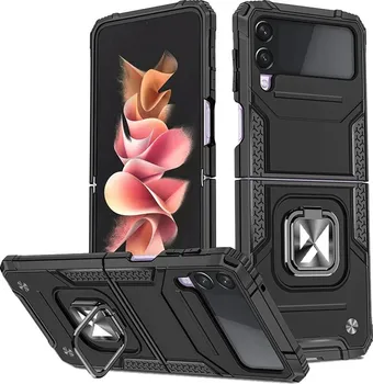 Pouzdro na mobilní telefon Wozinsky Ring Armor pro Samsung Galaxy Z Flip 3 černé