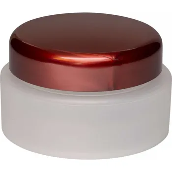 Dóza na potraviny Kosmetická dóza 30 ml dvouplášťová skleněný efekt červeně bronzové víčko