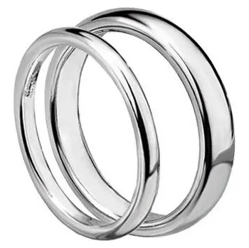 Prsten Wolframové snubní prsteny HWRTU01 2+4 mm - pár