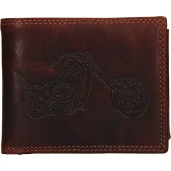 Peněženka Pánská kožená peněženka SendiDesign Moto - hnědá