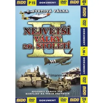DVD film Největší války 20. století II. DVD (SPOJENCI VERSUS OSA, KONFLIKT NA VŠECH FRONTÁCH)