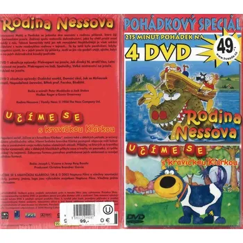 Pohádkový speciál Rodina Nessova, Učíme se s kravičkou Klárkou 4xDVD