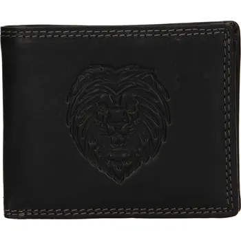 Peněženka Pánská kožená peněženka SendiDesign Lion - černá