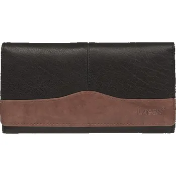 Peněženka Dámská kožená peněženka Lagen Veronica - černo-hnědá