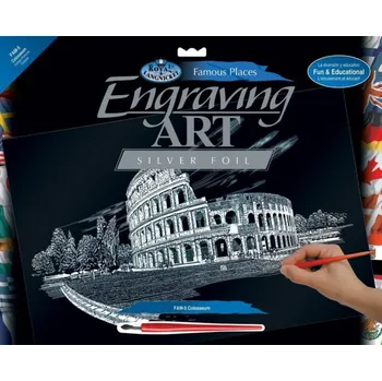 omalovánky Stříbrný škrabací obrázek Koloseum - velký
