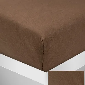 Prostěradlo Numberoplus Jersey prostěradlo - Hnědá Velikost: 140x200 cm