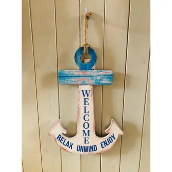 Obraz Dřevěná dekorační Kotva