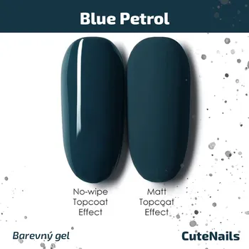 Lak na nehty CuteNails UV Gel True Color: Blue Petrol - 8 ml