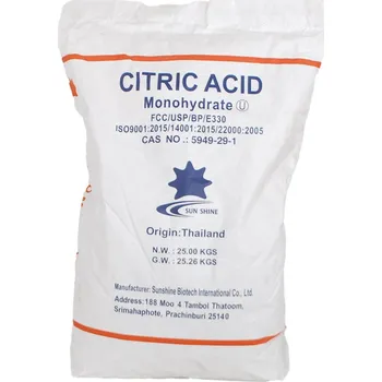 Sun Shine Citric Acid kyselina citronová 25 kg Univerzální čisticí prostředek Sun Shine Citric Acid kyselina citronová 25 kg