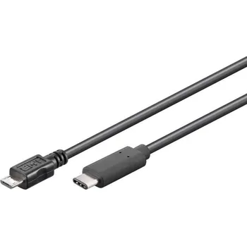 Datový kabel KABEL USB 2.0 KONEKTOR micro USB B / USB-C 3.1 1m