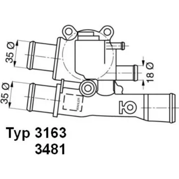 Auto-moto Termostat, chladivo BorgWarner (Wahler) 3163.88D