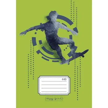 Sešit Happy Spirit Sešit A4 440 40 listů čistý skate zelený