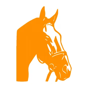 Samolepící dekorace SAMOLEPKA Kůň 089 pravá (06 - oranžová) NA AUTO, NÁLEPKA, FÓLIE, POLEP, TUNING, VLASTNÍ TEXT, TISK, AUTOSAMOLEPKY.cz, POLEPY, OBRÁZEK, LOGO, SAMOLEPKY