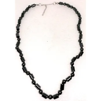 Náhrdelník Hematitový náhrdelník s chir.ocelí, 8mm