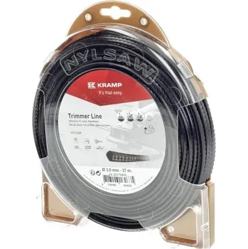 Žací struna Kramp Nylsaw, zubatá, 3,5 mm x 27 m (KP-NL3527NKR) (Kramp žací struna pro vyžínače (křovinořezy) - čtyřhranná se zoubky, síla 3,5 mm, délka 27 m)