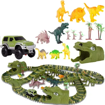 Set autodráh MalPlay Dino Track autodráha s autíčkem a dinosaury 240 dílků