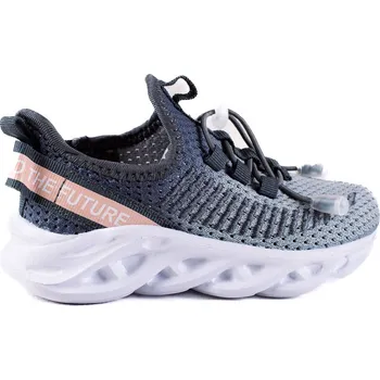 Dívčí tenisky ŠEDÉ DÍVČÍ SPORTOVNÍ BOTY VOP21K10-9G/P Velikost: 27