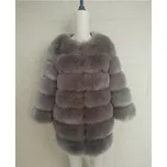 Masivní kožich dámská kožešinová bunda Barva: Šedá, Velikost: S