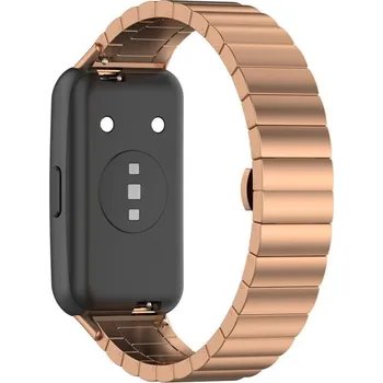 Ostatní příslušenství k chytrým hodinkám eses Kovový řemínek univerzální pro Huawei Band 7 - Růžově zlatý