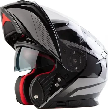 Helma na motorku Maxx FF950 černá/stříbrná