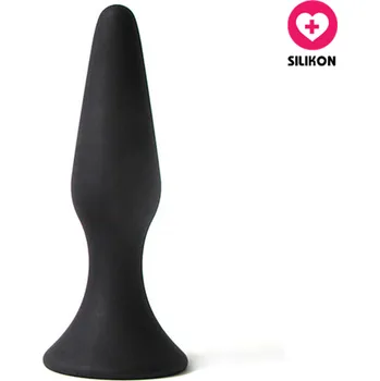 Anální kolík VšeNaSex.cz Silikonový anální kolík s přísavkou Medium Suction Plug černý
