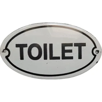 Plechová cedule Ostatní Kovová smaltovaná cedule Toilet - 13,5*7,5 cm