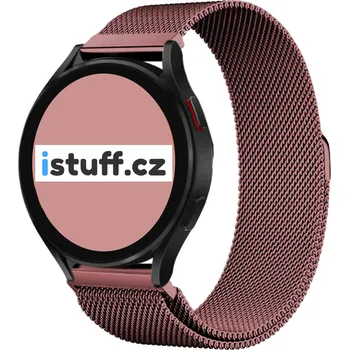 Příslušenství k chytrým hodinkám Kovový řemínek milánský tah 22mm pro Samsung / Huawei / Xiaomi / Garmin Barva: Tmavě hnědá