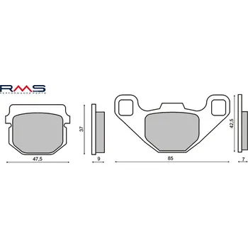 Brzdová destička Brzdové destičky RMS 225100040 organické