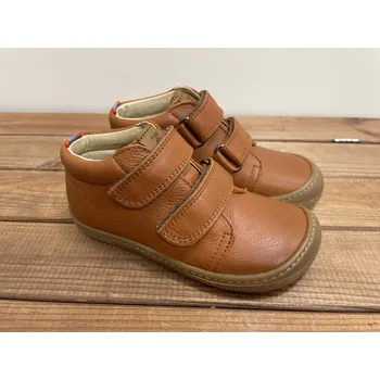 Dívčí polobotky Barefoot kožené celoroční boty - Bob Cognac, KOEL4kids Velikost: 28