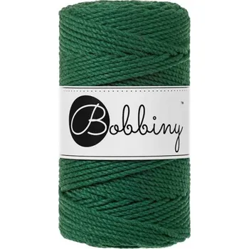 Příze Bobbiny bavlněná šňůra na macramé 3ply REGULAR pine green