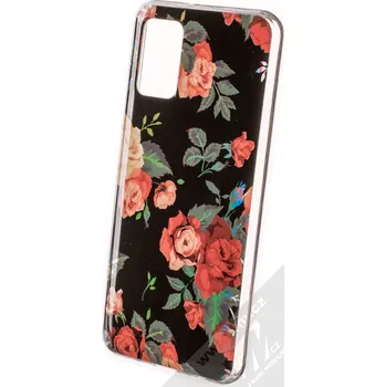 Pouzdro na mobilní telefon 1Mcz Trendy Červené pryskyřníky za tmy TPU ochranný kryt pro Samsung Galaxy A03s černá červená (black red)