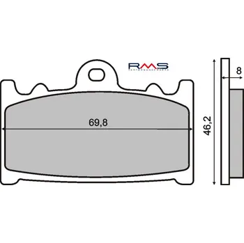 Brzdová destička Brzdové destičky RMS 225101150 organické