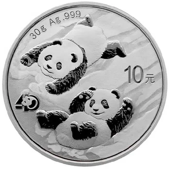 Čínská mincovna Panda 2022 stříbrná investiční mince 30 g