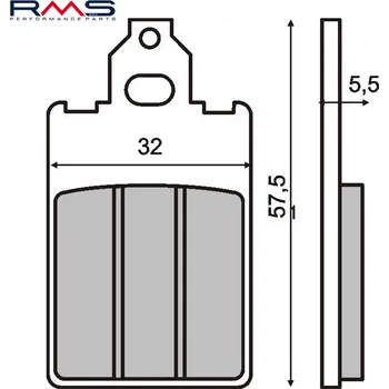 Brzdová destička Brzdové destičky RMS 225100070 organické