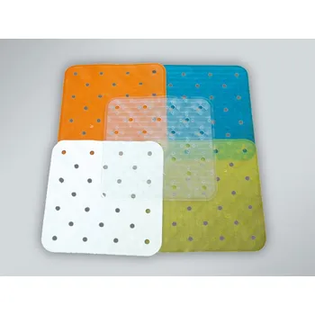 Sprchový závěs Protiskluzová podložka do sprchy bílá 55x55 cm