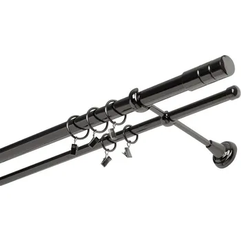 Garnýž kovová 110 cm dvouřadá - dvojitá 25 Cylinder onyx