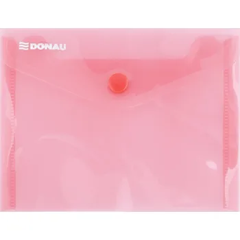 Obálka Obálka s drukem Donau průhledná, A6, PP, červená