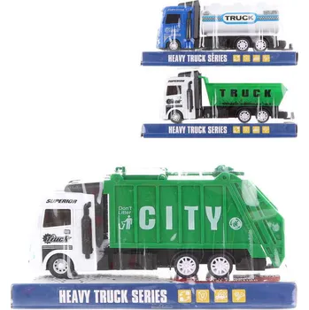 autíčko Auto pracovní 18cm na setrvačník 3 druhy blister plast