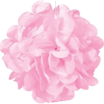 Konfeta Dekorační závěsné pom pomy světle růžové 3ks , 23cm