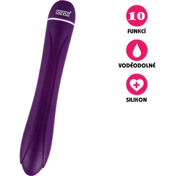 Vibrátor VšeNaSex.cz Silikonový vibrátor Bud Pleasure fialový