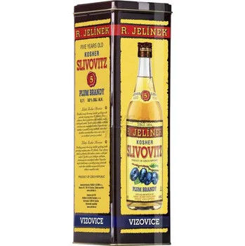 Pálenka Slivovice Kosher zlatá 0,7l 50% plech