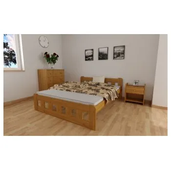 Postel Postel Nika 160 x 200 cm olše masiv borovice zvýšená + rošt ZDARMA