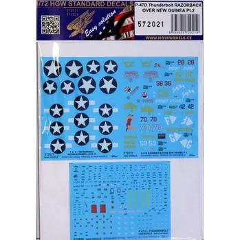 Plastikový model HGW 1/72 Decals P-47D Razorback over N.Guinea Pt.2