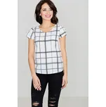 Dámská bílá károvaná halenka K422 Velikost: S