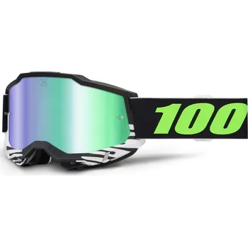 Motocyklové brýle ACCURI 2 SPECIAL 100% UTV (limited edition Ken Block) zelené chrom plexi
