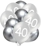 Balónky 40. narozeniny 30 cm stříbrné…