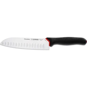 Japonský jazyk Kuchařský nůž Santoku, 180 mm, černý | GIESSER, PrimeLine Chef