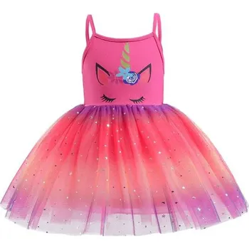 Karnevalový kostým Unicorn (Jednorožci) Dětský kostým s doplňky i bez - jednorožec Varianta: malinové šaty, Velikost: 150/9-10T